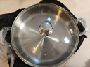 铿锵316不锈钢煎锅双耳平底锅不粘锅大号烤肉盘海鲜烙饼生煎包专用锅 【316不锈钢0涂层】有盖 34cm 实拍图