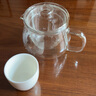 诗米乐  耐热玻璃茶壶一壶二杯泡茶壶主人杯茶水分离办公杯带过滤泡茶器 单壶（透明款） 实拍图