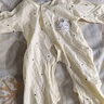予瑾夏季薄款婴儿连体衣纯棉宝宝连身衣服开裆哈衣睡衣爬服长袖空调服 黄色长袖开裆哈衣无骨10101 115cm 59cm适合0-3月/6-10斤 实拍图