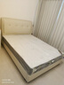 卡瑟莱实木床1.5x2米软包奶油风主卧大床双人床1.8米x2米高端轻奢皮艺床 奶油白+20cm席梦思床垫 1.5米*2米 实拍图