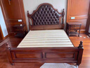 家特林美式乡村实木床简约主卧1.8米双人床真皮床软靠婚床储物2米大床 单床 1.5*2米框架 实拍图