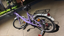 永久儿童自行车6-10岁自行车学生女童公主车男孩女孩变速减震脚踏单车 辐条-紫色【v刹/铝合金轮毂】 18寸-单速【适合125-140cm】 实拍图
