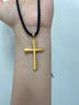 御龙镜999足金十字架黄金吊坠男士新款时尚编绳项链送男友生日礼物 附送鉴定证书 实拍图