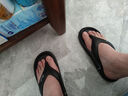 卡帝乐鳄鱼人字拖男夏季外穿夹脚凉拖鞋踩屎感沙滩凉鞋子男 1566 黑色 44-45 实拍图