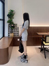 卡米高9cm内增高老爹鞋女小个子2026新款夏季网面透气厚底休闲运动鞋潮 灰黑内增高9cm 37 (235mm) 实拍图