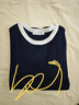 LACOSTE法国鳄鱼女装25春夏新款拼色纯棉修身舒适短袖T恤|TF2432 HHW/藏青色/白色拼色 L 40 实拍图