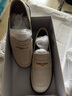 百丽（Belle）羊皮简约上班乐福鞋女通勤平跟百搭单鞋B1983CM4 米色 38 (240mm) 实拍图