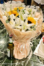 插画鲜花速递向日葵玫瑰混搭花束表白送女友老婆生日礼物全国同城配送 3朵向日葵9朵香槟玫瑰混搭花束 实拍图
