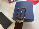 七匹狼皮带男士针扣式真牛皮纯腰带头层牛皮高端商务轻奢百搭时尚裤带 黑色礼盒装【免打孔·头层牛皮】 120cm 实拍图