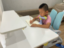 护童（Totguard）儿童学习桌椅小学生可升降书桌写字桌椅套装【超大桌面】电脑桌 启梦1米P1桌+低书架+扶手椅_蓝 实拍图