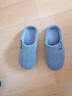 洁丽雅棉拖鞋女秋冬季室内家居防滑保暖拖鞋厚底毛毛女士家用男棉鞋外穿 浅灰 36-37 (适合35-36码) 实拍图