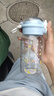 春季高颜值塑料水杯防摔耐高温吸管杯子双饮大容量学生男女 蓝色 530ml 1个 实拍图