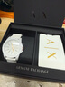 阿玛尼（ARMANI EXCHANGE）手表女士白月光硅胶表带石英欧美腕表生日礼物送女生AX7126 实拍图