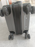 欧遥行李箱可上飞机小型登机箱男士商务出差皮箱子结实耐用铝框拉杆箱 深灰色【USB充电口+侧挂钩】 20英寸 【终身质保+备用轮+箱套】 实拍图
