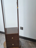 唯博思 穿衣镜全身落地镜家用卧室实木挂衣架轻奢可旋转带抽屉一体试衣镜子  B15款胡桃色_带滚轮 实拍图