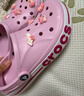 卡骆驰crocs洞洞鞋贝雅卡骆班轻便耐磨一脚蹬休闲鞋|205089 芭蕾粉/糖果粉-6TG 39 (240mm) 实拍图