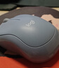 罗技（Logitech）M221 轻音鼠标 无线鼠标 办公鼠标 对称鼠标 带无线微型接收器 雾霭蓝 实拍图