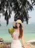 梵昇昱 泳衣女比基尼泰国小众分体性感温泉沙滩度假蕾丝抹胸两件套装 米白色分体长裙泳衣套装【M】 M 实拍图