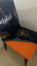 致喜实木轻奢餐椅人体工学靠背软包椅子久坐舒服家用凳子简约酒店座椅 橙色（升级铜脚款） 实拍图