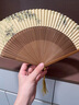 TaTanice 扇子折扇女扇6.5寸中国风古典汉服拍照道具生日礼物 竹林细雨 实拍图