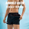 李宁（LI-NING）泳裤男士防尴尬游泳裤平角双层防走光水陆两用沙滩裤337 XXL 实拍图