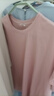 春夏季新款纯棉短袖t恤女宽松百搭显瘦遮肚减龄印花高级感上衣服 518-粉色 XL 建议140-165斤 实拍图