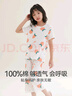 红豆儿童睡衣男女童夏薄款纯棉家居服套装短袖宝宝空调服J3296白色130 实拍图