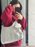 阕幸蝴蝶托特包单双肩女士手提包包女包大容量通勤旅行袋上课背书包 单双肩蝴蝶通勤包【银色无挂饰】 实拍图