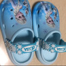 迪士尼儿童洞洞鞋儿童拖鞋女童洞洞鞋女童拖鞋儿童洞洞拖鞋女儿童 浅蓝 实拍图