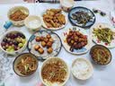 舍里美式陶瓷手绘西餐盘子圆盘彩色牛排盘汤盘菜盘沙拉盘微波炉餐盘 竹叶碗盘组合 8英寸 单个入 实拍图