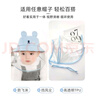 9i9婴儿防护面罩宝宝帽子防飞沫保护罩外出儿童渔夫帽通用罩A413蓝 实拍图
