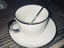 友来福轻奢陶瓷咖啡杯高档欧式简约白色拉花咖啡杯套装220ml马克杯 实拍图