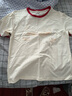真维斯（Jeanswest）短袖t恤女夏季新款纯棉女装上衣服撞色宽松ins风小个子女生半袖衫 米砖红 蝴蝶秘境橙 M 实拍图