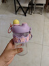 格米（germ）小马宝莉夏儿童塑料杯女孩吸管水杯大容量学生幼儿园杯子650ML紫 实拍图