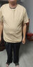 熊猫小恶魔（PANDA ADEVIL）夏季纯棉男女宽松休闲短袖T恤情侣潮 卡其色 4XL 185-200斤 实拍图