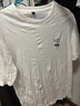 名创优品（MINISO）短袖男纯棉休闲宽松夏季圆领百搭青少年潮流半袖t恤 白 2XL 实拍图