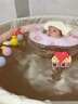 爱贝迪拉新生婴儿游泳圈洗澡用具宝宝小月龄脖圈新生幼儿童颈圈 【脖圈中号】彩虹国【含气筒】 实拍图