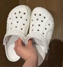 卡骆驰crocs洞洞鞋贝雅男鞋女鞋轻便耐磨一脚蹬拖鞋休闲鞋|10126 白-100 39 (240mm) 实拍图
