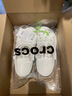 卡骆驰crocs洞洞鞋贝雅卡骆班轻便耐磨一脚蹬休闲鞋|205089 白/深蓝-126 37 /38(230mm) 实拍图