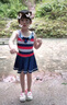 佑游儿童游泳衣女孩中大童女童游泳馆连衣裙游泳装37242藏蓝3XL 实拍图