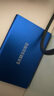 三星（SAMSUNG） 2TB Type-c USB 3.2 移动固态硬盘（PSSD） T7 蓝色 NVMe传输速度1050MB/s 手机直连笔记本外接 实拍图