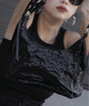 CHARLES&KEITH褶皱油蜡皮手提单肩腋下包女生日礼物CK2-40271360 Noir黑色 M 实拍图