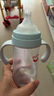 爱得利（evorie）婴儿奶瓶 宽口径双手柄带重力球Tritan奶瓶240ml 蓝(6个月+) 实拍图