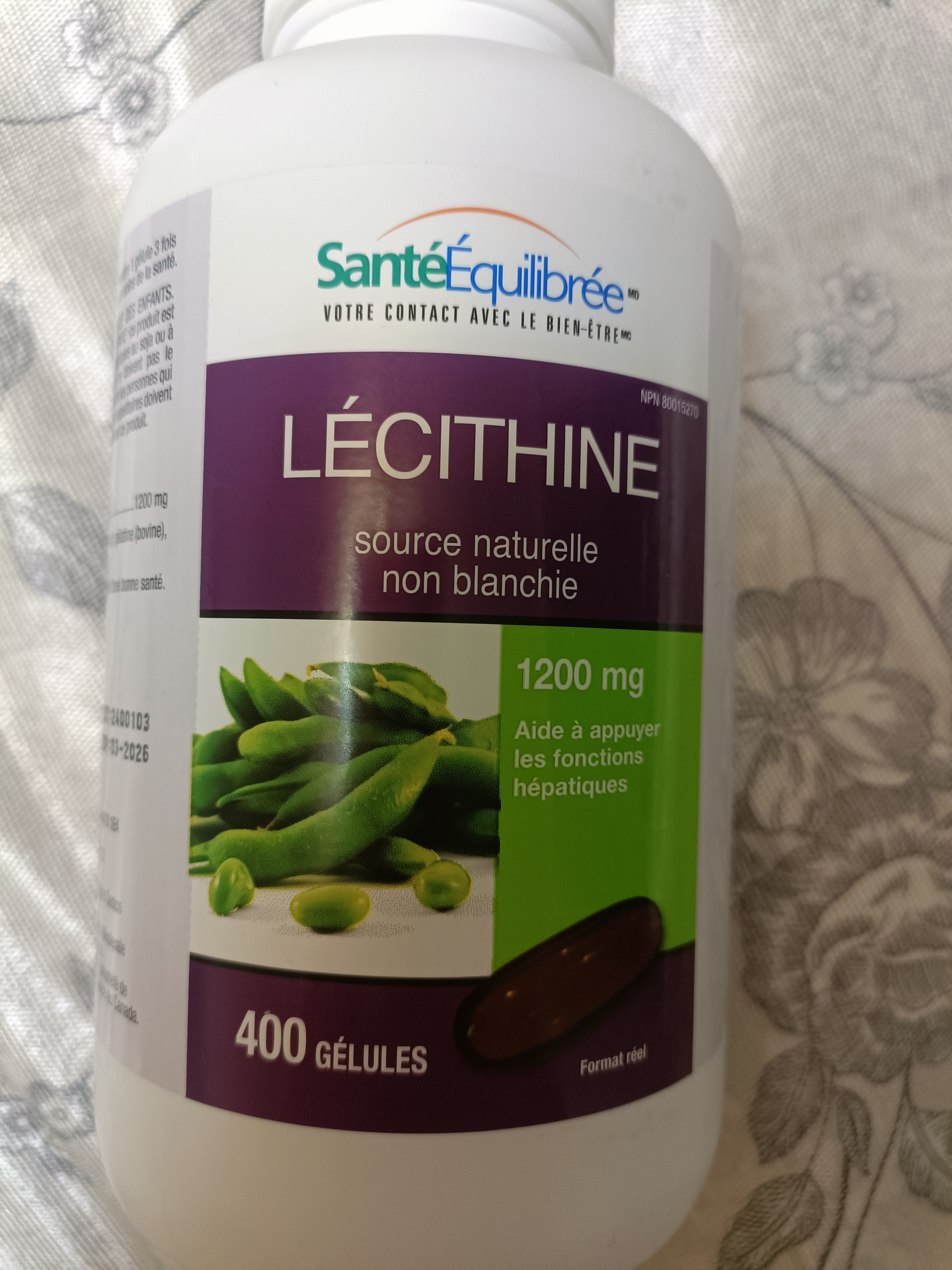 HEALTH BALANCE大豆卵磷脂软胶囊 中老年呵护心血管健康 加拿大原装进口 400粒*2瓶 有效期28.3 实拍图