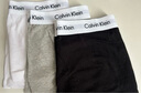 Calvin Klein内衣男士三条装ck提花腰边低腰棉质贴身防夹臀四角裤平角内裤男 U2664998-太空黑/月光白/椰青灰 3条 L 实拍图