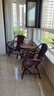 怡藤美阳台真藤编桌椅庭院藤艺休闲藤椅转椅藤条椅子茶几三件套组合  板栗色 2椅+1茶几组合(配坐垫) 实拍图
