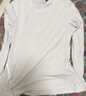 骆驼（CAMEL）防晒运动T恤女透气速干圆领长袖上衣 C0W1YL6660A5 冰川白 L 实拍图