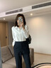 伯德小姐白色职业衬衫女春夏面试正装上衣西装内搭职场高级感衬衣 实拍图