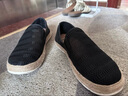 快乐玛丽（J&M）渔夫鞋男休闲2025春夏新款麻底编织一脚蹬百搭透气帆布单鞋男 黑色 40 250mm 实拍图