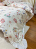 雅鹿纯棉四件套公主风床上用品全棉韩版花边被套儿童床单床笠床裙款 甜心kt【纯棉 适合裸睡】 1.8m 床单款 四件套-被套200*230cm 实拍图